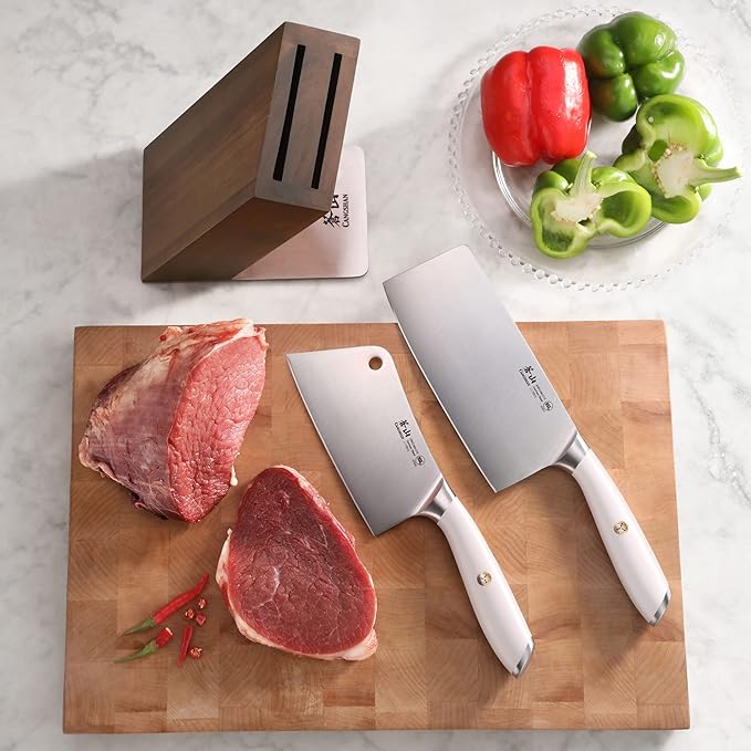 Cangshan L1 Series 3-Piece HUA Cleaver Knife Block Set, Forged German Steel, 1027518