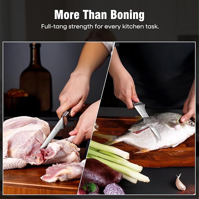 PAUDIN Boning Knife 6 Inch, Super Sharp Fillet Knife, German High Carbon Stainless Steel Deboning Knives, Professional Boning Knives for Meat Poultry Chicken, Pakkawood Handle with Gift Box