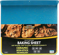 casaWare Toaster Oven 12 x 11-Inch Baking Sheet with a 1.5-Inch Handle (Blue Granite)