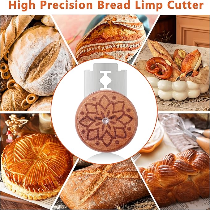 UFO Bread Lame Cutter for Homemade Sourdough,Bread Scorer Tool for Sourdough with 5 Blades and Case,Slashing Tool Bread Cutting Knife for Artisan Bread and Baguette Makers,Dot flower