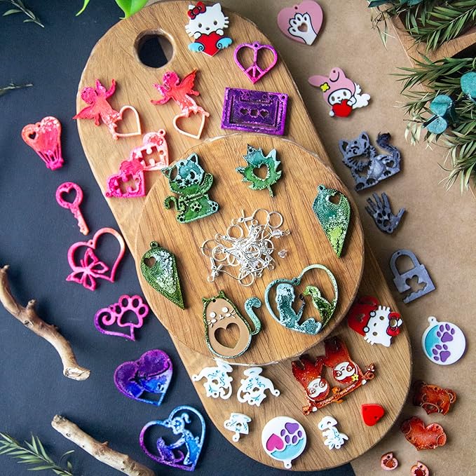 37PCS resin molds silicone hearts uv resin Epoxy Resin Molds silicone molds for resin Resin Molds Silicone Clearance Resin Mold for DIY Silicone Molds for Crafts Silicone Molds for Epoxy Resin