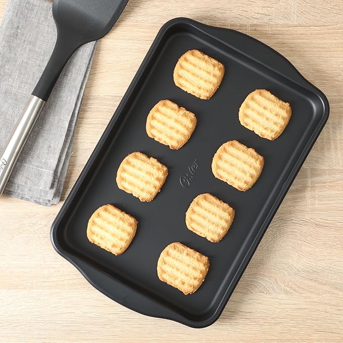 Oster Teston 5 Piece Carbon Steel Baking Pans Bakeware Set w/Premium PFA Free Nonstick - Matte Black