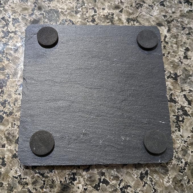 Power & Protection: V-Twin Engine Coasters for Your Ride - Square Slate - Set of 5