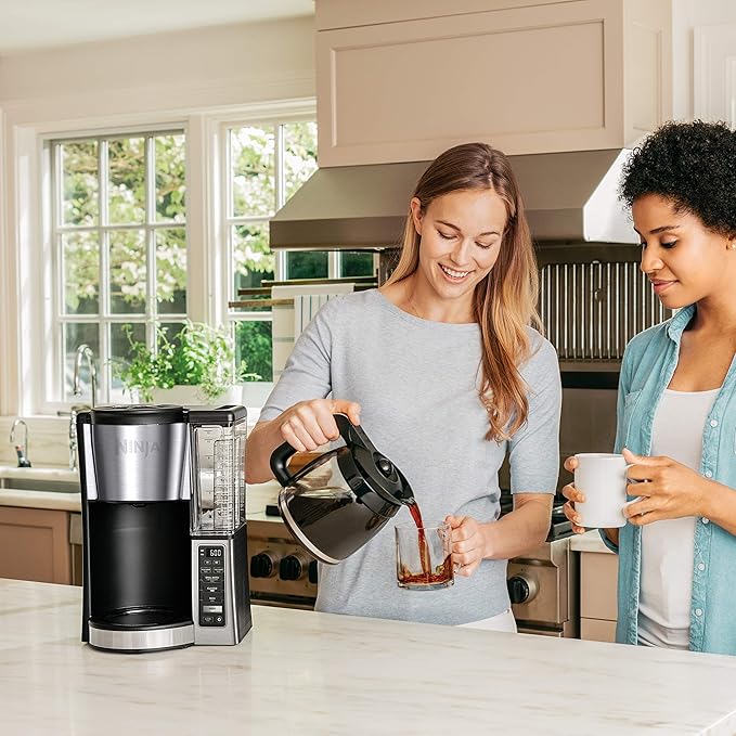 Ninja 12-Cup Programmable Brewer CE251 Coffee Maker, 60 oz, Black/Stainless Steel (Renewed)