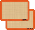 Silicone Baking Mat - Best German Silicone - Non Slip Silicone Baking Sheet, Non Stick Reusable Silicone Mats for Baking, Oven Liner, Counter Mat - Half Sheet Baking Mat, Set of 2