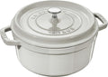 Staub Cast Iron 2.75-qt Round Cocotte - White Truffle, Made in France