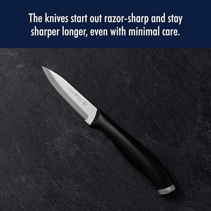 ZWILLING HENCKELS Silvercap Razor-Sharp 3-inch Paring Knife, German Engineered Informed by 100+ Years of Mastery, Black
