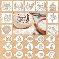 Bread Stencils for Sourdough - 24 Pcs Bread Stencils for Baking, Sourdough Bread Baking Tools, Gifts for Sourdough Bakers, Bread Making Accessories, Pie Cake Cookie Baking Stencils Template