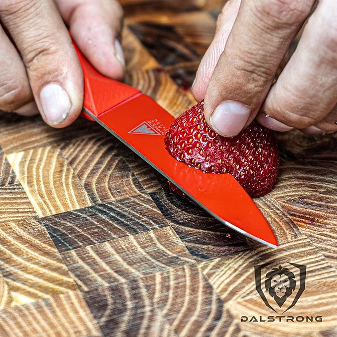 Dalstrong Shadow Black Series - Paring Knife 3.75 inch with Bird's Beak Paring Knife 2.75 inch - High Carbon - 7CR17MOV-X Vacuum Treated Steel - Sheath