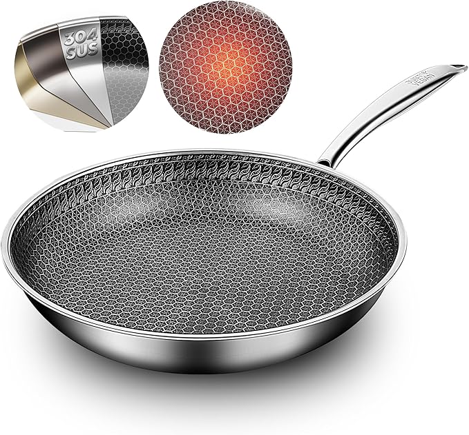 Non Stick Frying Pans 10-inch/11-inch, Nonstick Frying Pan with Induction Compatible Base, Durable & Easy Clean for Gas/Electric Stove (10 inches)
