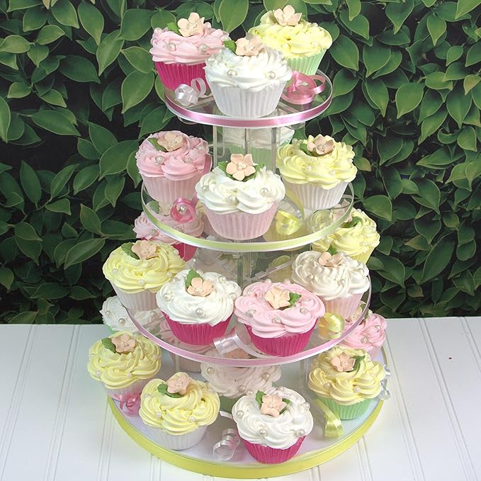 Global Sugar Art Blossoms and Leaves Edible Sugar Cake & Cupcake Flowers, Peach, Small Unwired, 24 Count with leaves by Chef Alan Tetreault