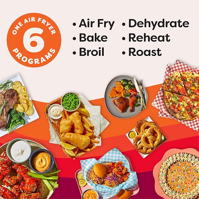 Instant Pot 4QT VORTEX 6-in-1 Mini Air Fryer, Air fry, Bake, Roast, Broil, Dehydrate or Reheat, Black, 4 Quarts