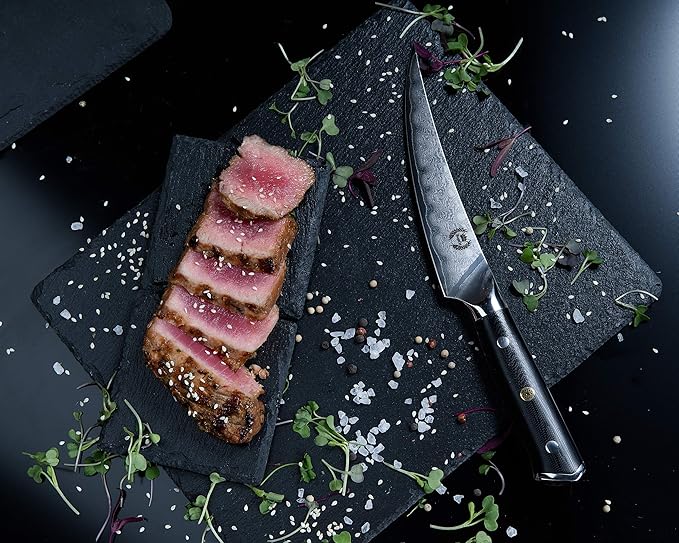 Regalia Boning/Fillet Knife: Professional Japanese 6 Inch Razor Sharp AUS10 Premium High Carbon 67 Layer Damascus Stainless Super Steel Full Tang Chef’s knives w/G-10 Handle Knives