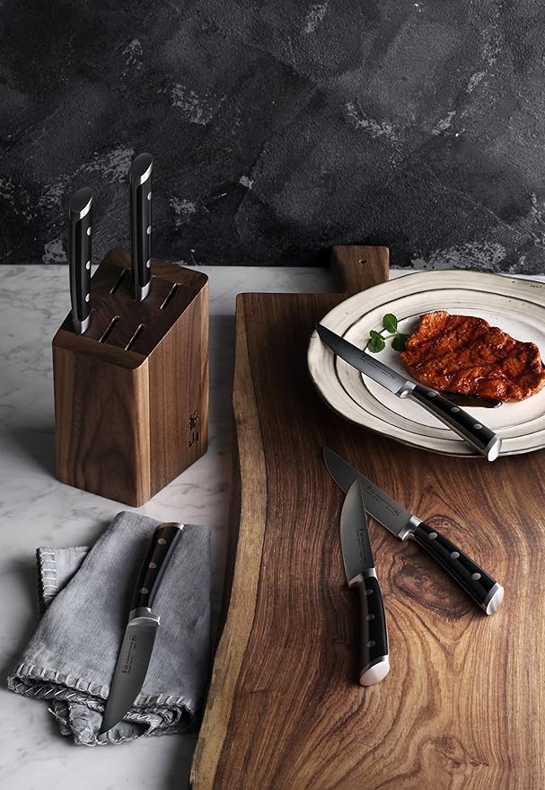 Cangshan TS Series 1022261 Swedish 14C28N Steel Forged 6-Piece Steak Knife Block Set, Walnut