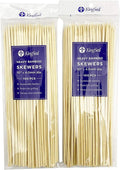 KingSeal Renewable Bamboo Heavy Weight Kebab Skewers, BBQ Sticks, 10 Inches x 3.8 mm Diameter, Retail Pack - 2 Bags of 100 (200 Count)