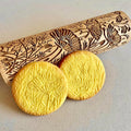 WILD POPPY Embossing Rolling Pin with Flowers Pattern. Dough and Clay Roller for Embossed Cookies and Pottery. Cookie and Ceramic Stamp. Backing Gifts for Women by Algis Crafts