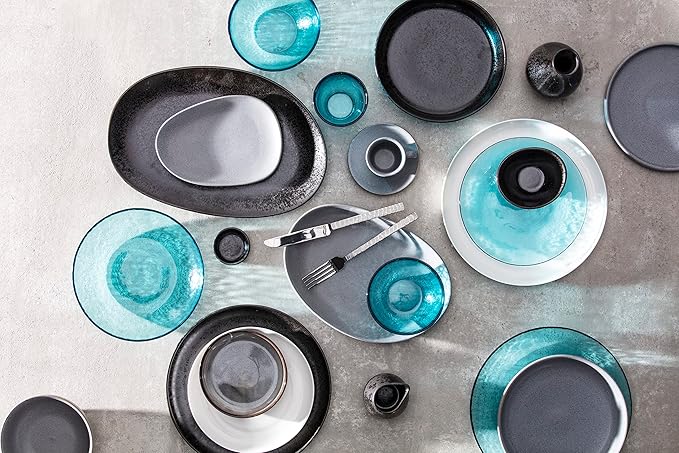 Fortessa Los Cabos Glass Dinnerware Collection, Dinner Plate (Set of 4), 10.5 Inch, Clear