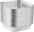 PLASTICPRO Disposable 8'' X 8'' X 2'' Inch Square Aluminum Tin Foil Baking Pans Bakeware - Cookware Perfect for Baking Cakes, Breads, Brownies, Bread, Meatloaf, Lasagna, Pack of 50