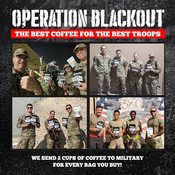 Blackout Coffee Chocolate Cherry Flavored Ground Coffee – Medium Roast, Smooth Taste, Guilt-Free Indulgence – Freshly Roasted 12oz Pouch, American Made