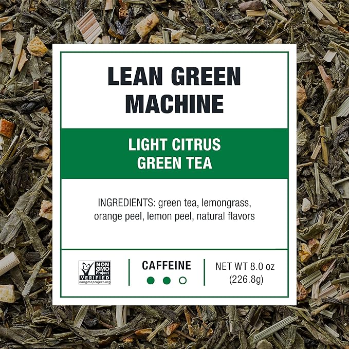 Tiesta Tea - Lean Green Machine Cold Brew, Loose Leaf, Light Citrus Green Tea, Medium Caffeinated Blend, Cold Brew Packets, Makes 64 oz Per Bag (Pack of 10)