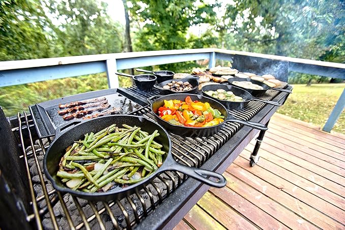 Lodge 17 Inch Pre-Seasoned Cast Iron Skillet - Dual Assist Handles - Use in the Oven, on the Stove, on the Grill, or Over a Campfire - Black