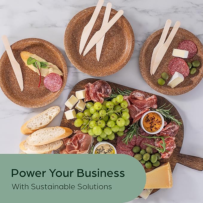 Wooden Disposable Knives - 300 Piece Wood Compostable Knives - Eco-Friendly Biodegradable Utensils for Party - Free From Plastic Cutlery Set - Disposable Cutlery for Eating - Compostable Utensils