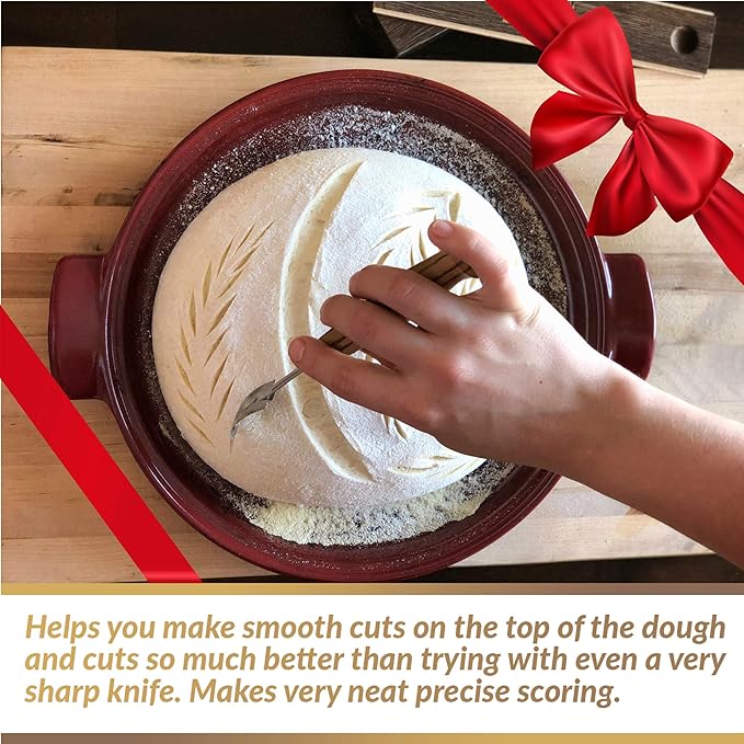 Bread Bosses Bread Bakers Lame Slashing Tool -Dough Making Slasher Tools Baking Sourdough Bread Starter Jar Scoring Knife Razor Cutter Slashing Tool Accessories for Cutting Supplies -Great As A Gift