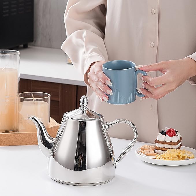 SANQIAHOME Stainless Steel Teapot Coffee Servers 1200ml