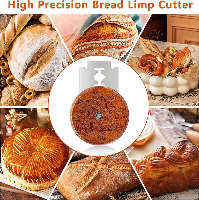 UFO Bread Lame Cutter for Homemade Sourdough,Bread Scorer Tool for Sourdough with 5 Blades and Storage Cover,Slashing Tool Bread Cutting Knife for Artisan Bread and Makers (Octopus)