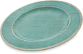 Carlisle FoodService Products Grove Reusable Plastic Plate Dinner Plate with Wide Rim for Home and Restaurant, Melamine, 11 Inches, Aqua, (Pack of 12)