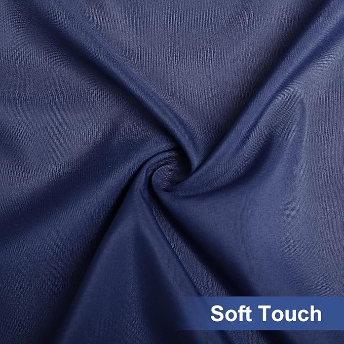 homing Rectangle Table Cloth Cover, Waterproof Polyester Elastic Fitted Tablecloth, Fits for 4 Foot Folding Tables, Washable Table Protector for Picnic, Camping, Outdoor (Navy Blue, 30" x 48")