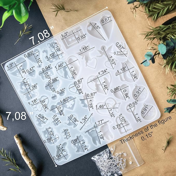 37PCS resin molds silicone hearts uv resin Epoxy Resin Molds silicone molds for resin Resin Molds Silicone Clearance Resin Mold for DIY Silicone Molds for Crafts Silicone Molds for Epoxy Resin