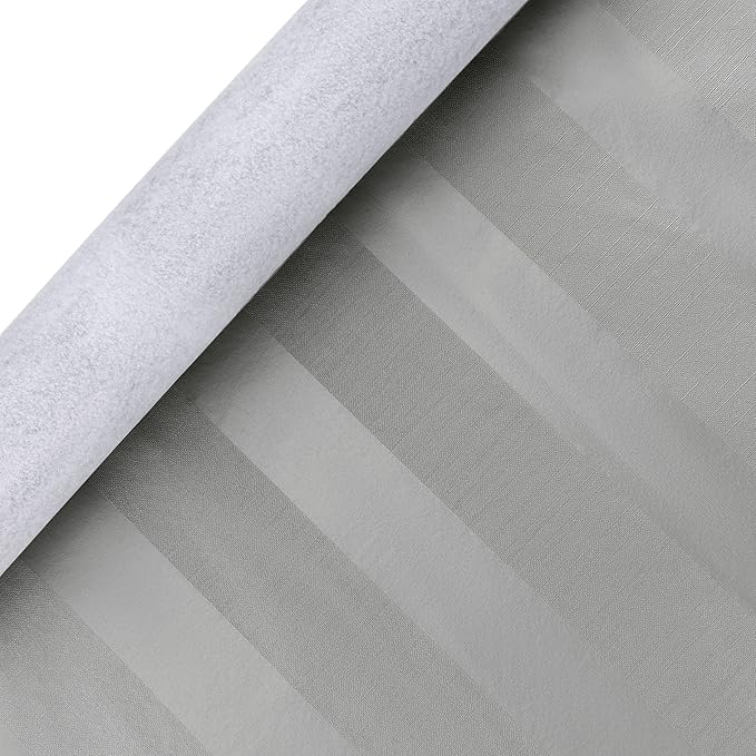 Luxury Table Protector Pad, 2 in 1 Table pad + Great Looking Tablecloth - Heat Resistant, Spill & Stain Proof - Flannel Backing (54x126, Silver - Silk Stripe)