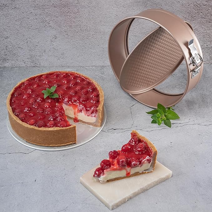 HAPPIELS Non Toxic Nonstick 9 inch Springform Pan | 9'' Cheesecake Mold | Leakproof Spring-form Round Cake Pans | Nontoxic Non Stick Spring Form Pan for Baking | Spring-Form Pans Leak Proof