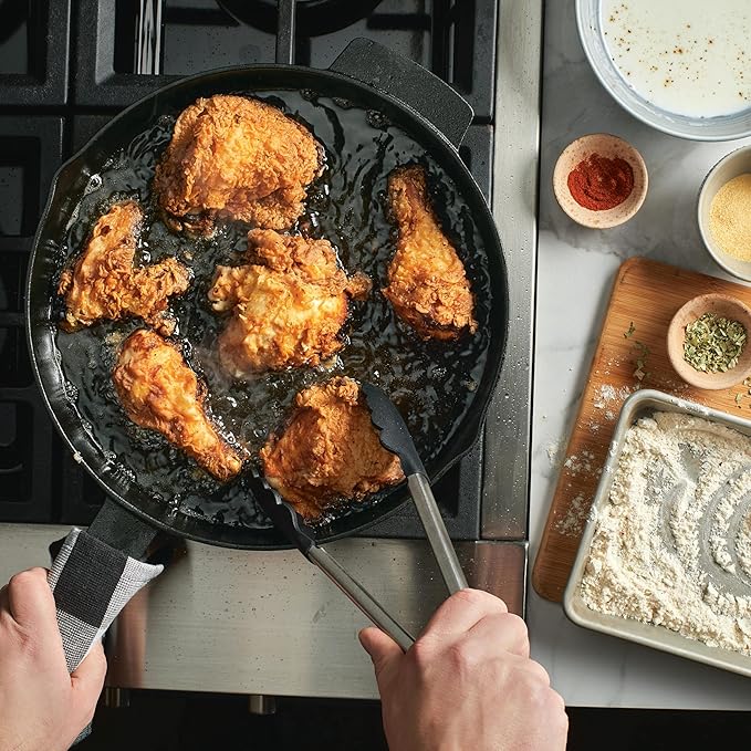 KitchenAid 48395 Seasoned Cast Iron Frying Pan/Skillet, 12 Inch - Black