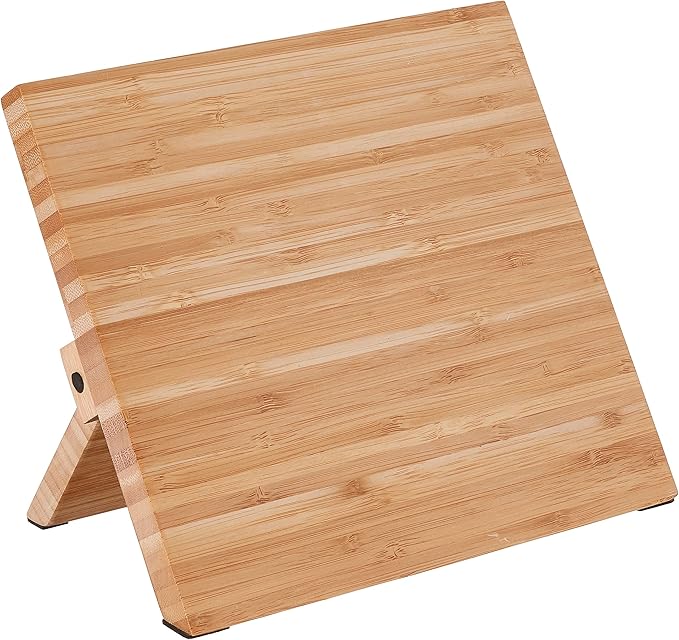 Mercer Culinary Millennia 5-Piece Magnetic Board Set, Bamboo, White Handles (M21981WBH)