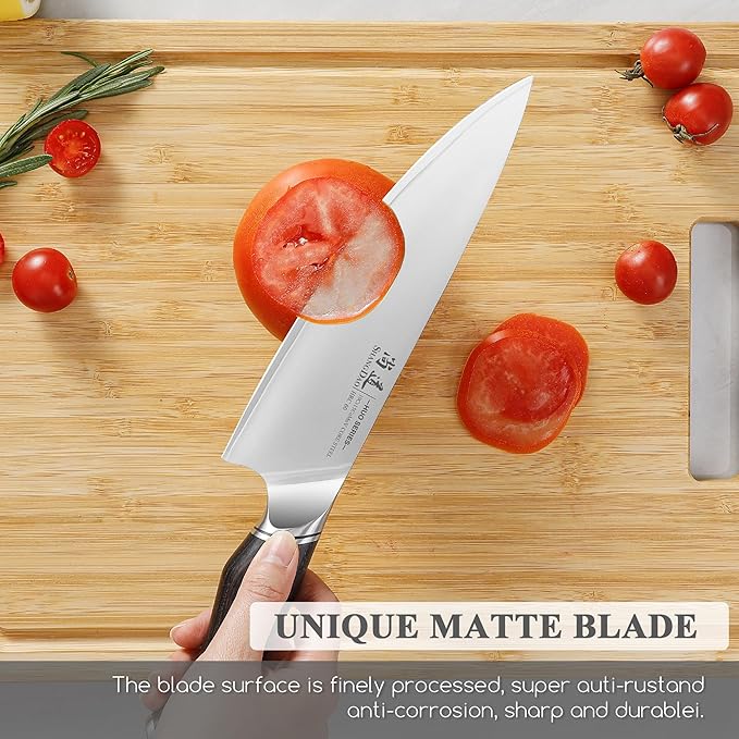 SHANGDAO Kitchen Knives Set, 3-Piece Chefs Knife Set High Carbon VG10 Stainless Steel with Ultra Sharp Blade & Professional Chef Knives, Japanese Cooking Knife with Gift Box