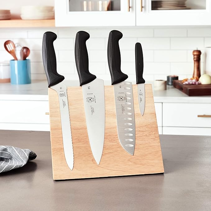 Mercer Culinary Rubberwood Magnetic Knife Board, 9-1/2 x 8-5/8 x 3/4