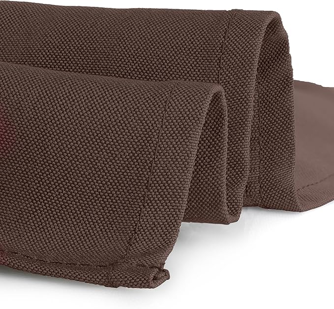 Gee Di Moda Rectangle Tablecloth - 90 x 156 Inch Chocolate Table Cloth for 8 Foot Table with Floor-Length Drop - Heavy Duty Washable Fabric - 8 Ft Buffet Table, Holiday Party, Wedding & Baby Shower