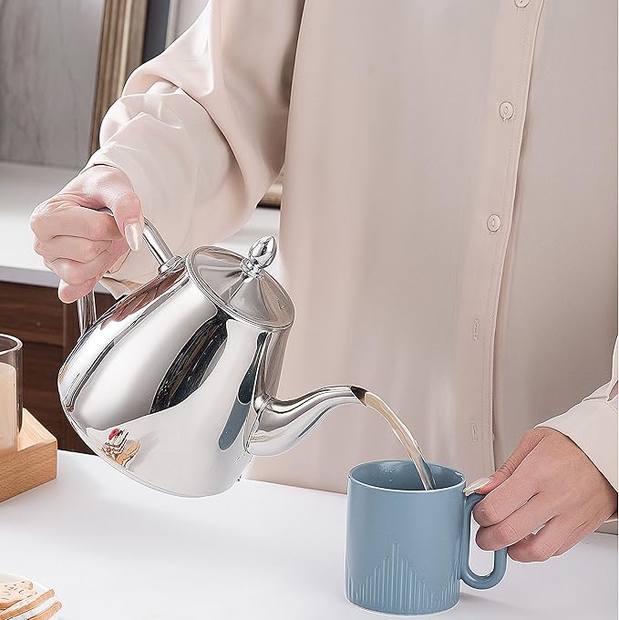SANQIAHOME Stainless Steel Teapot Coffee Servers 1200ml