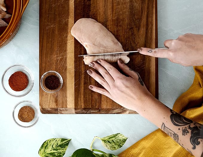 DURA LIVING 3-Piece Kitchen Knife Set – Ultra-Sharp Forged High Carbon Stainless Steel, Includes 8" Chef, 5" Utility, 3.5" Paring Knives, Ergonomic Handles, Professional Starter Set, Gray