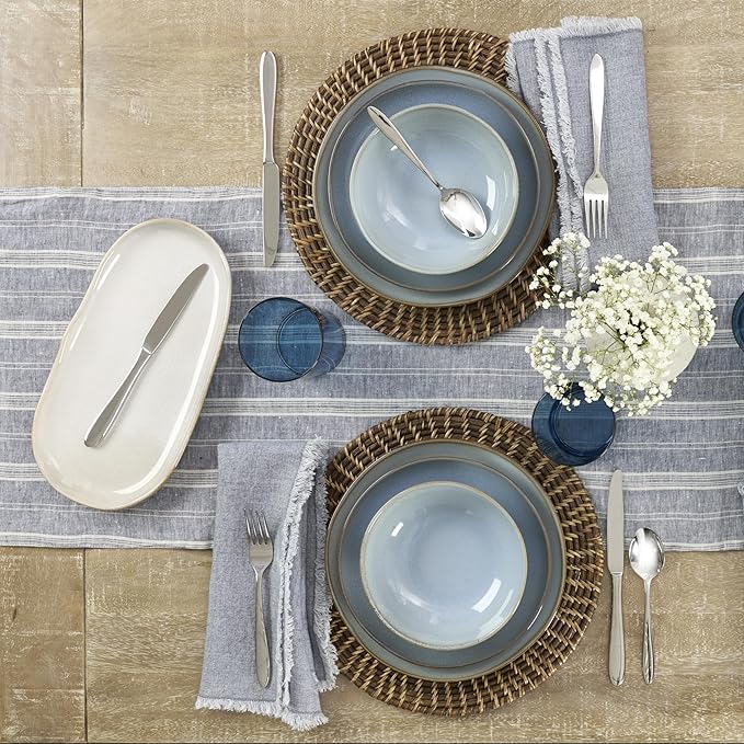 Oneida 897209 Organic Shades 2-Piece Serving Set, Oatmeal