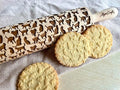 KITTY Embossing Rolling Pin Cat embossed Dogh Roller for Embossed Cookies and Potery by Algis Crafts