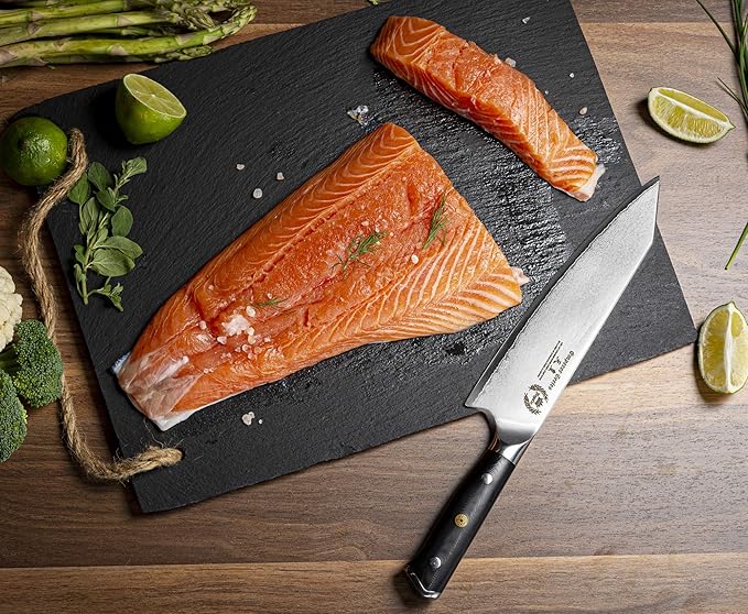 Regalia Kiritsuke Chef Knife: Professional Japanese 8.5 Inch AUS10 Premium High Carbon 67 Layer Damascus Steel Chef’s knives w/G-10 Handle Knives