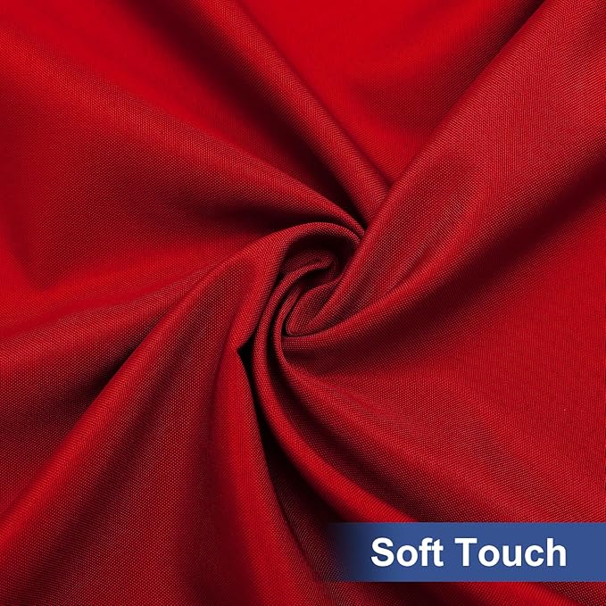 homing Rectangle Table Cloth Cover, Waterproof Polyester Elastic Fitted Tablecloth, Fits for 6 Foot Folding Tables, Washable Table Protector for Christmas, Holiday, Party (Red, 36" x 72")