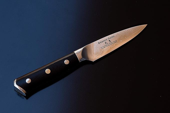 Regalia Paring (Petty) Knife 3.5 inch: Japanese AUS10 Super Steel 67 Layer High Carbon Stainless Damascus Steel Peeling Utility knives