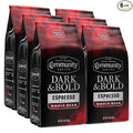 Community Coffee Dark & Bold Espresso Blend, Dark Roast Whole Bean Coffee, 11 Ounce Bag (Pack of 6)