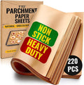 220 Pcs 9x13 Inch Parchment Paper Sheets by Baker's Signature | Parchment Baking Paper, Unbleached Parchment Paper - Perfect for Baking, Precut Non-Stick Sheets, Eco-Friendly, Will Not Curl or Burn