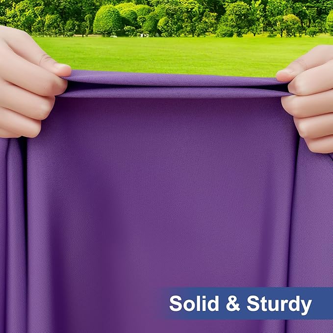 homing Rectangle Table Cloth Cover, Waterproof Polyester Elastic Fitted Tablecloth, Fits for 5 Foot Folding Tables, Washable Table Protector for Picnic, Camping, Outdoor (Purple, 30" x 60")