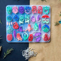 Keychain Resin Molds Silicone with Hole, Owl UV Resin Jewelry Mold, Epoxy Resin Molds for Keychain Pendant Jewelry Making Molds for Epoxy Resin Earring Mold, Earrings, Necklace